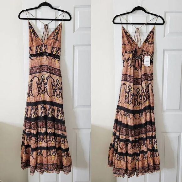 NWT Free People Elektra Maxi Dress / Sahara Combo XS - Picture 2 of 11